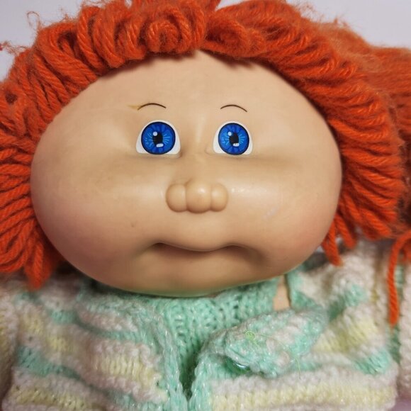 Vintage Cabbage Patch Girl Doll Red Yarn Hair Blue Eyes 1978 1983 OAA OK Factory - Picture 3 of 16